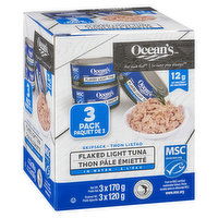 Ocean's - Flaked Light Skipjack Tuna - In Water, 3 Each