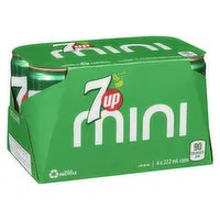 7UP - Mini Cans, 6 Each