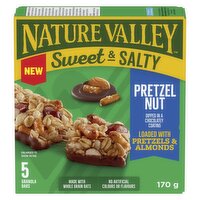 NATURE VALLEY - Sweet & Salty Pretzel Nut Granola Bars, 5 Pack, 170 Gram