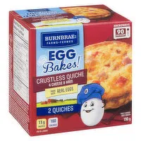 Burnbrae Farms - Egg Bakes! Crustless Quiche - 4 Cheese & Ham, 190 Gram