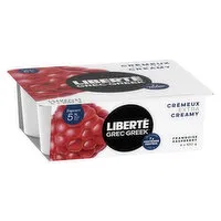 Liberte - Greek Yogurt Extra Creamy, Raspberry 5% M.F., 4 Each