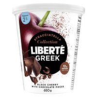 Liberte - Greek 2%M.F. Black Cherry with Chocolate Pieces, 650 Gram