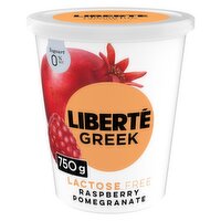 Liberte - Greek Raspberry Pomegranate Yogurt - Lactose Free, 750 Gram