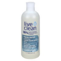 Live Clean - Hydrating Hand Soap Refill - Fresh Water, 1 Litre