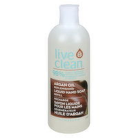 Live Clean - Hydrating Hand Soap Refill - Argan Oil, 1 Litre