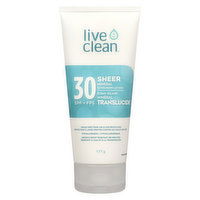 Live Clean - Sheer Sunscreen SPF 30, 177 Gram