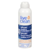 Live Clean - Sport Sunscreen Spray SPF 30, 177 Millilitre