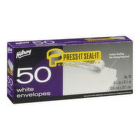 Hilroy - Press it Seal it White Envelopes No. 10, 50 Each