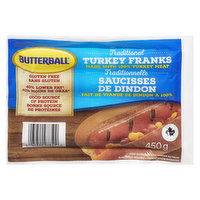 Butterball - Turkey Franks - Gluten/Lactose Free, 8 Each