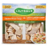 LILYDALE - Chicken Breast Strips, Seasoned & Oven Roasted, 300 Gram