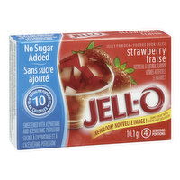 Jell-O - Strawberry Jelly Powder No Sugar Added, 10.1 Gram