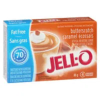 Jell-O - Instant Butterscotch Pudding Mix. 70 Calories per Serving. 4 Servings per Package.