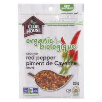 CLUB HOUSE - Organic Crushed Red Pepper, 23 Gram