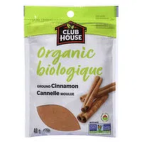 CLUB HOUSE - Organic Ground Cinnamon, 40 Gram