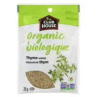 CLUB HOUSE - Organic Thyme Leaves, 20 Gram