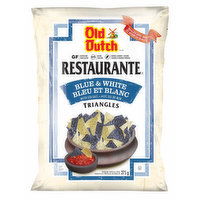 Old Dutch - Restaurante Tortilla Chips, Blue & White Triangles