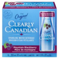 CLEARLY CANADIAN - Sparkling Water Mountain Blackberry, 6 Each