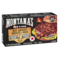 MONTANA'S - Beef Burgers - Swiss Cheese and Onion, 906 Gram