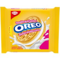 Christie - Oreo Double Stuf Golden Sandwich Cookies 1 Resealable Pack, 261 Gram