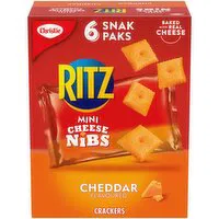 Christie - Crackers, Mini Cheddar Cheese Nibs Snak Paks, 6 Each