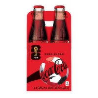 Coca-cola - Zero Coke 355mL Glass Bottles, Limited Edition, 4 Each