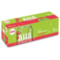 AHA - Sparkling Water, Lime Watermelon, 12 Each