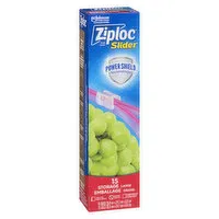 ZIPLOC - Slider Storage Bags Large, 15 Each