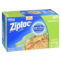 Ziploc - Easy Open Tabs Sandwich Bags, 180 Each