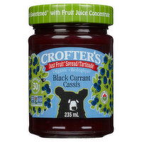 CROFTER'S ORGANIC - No Sugar Black Currant Spread, 235 Millilitre