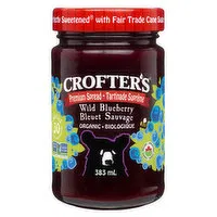 CROFTER'S ORGANIC - Premium Spread Wild Blueberry Organic, 383 Millilitre