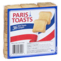 Paris Toasts - Mini Toasts Canapes, 36 Each