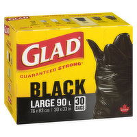 Glad - Easy Tie Garbage Bags - Large, 30 Each