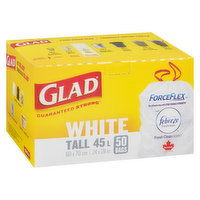 Glad - ForceFlex White Garbage Bags with Febreze - Tall