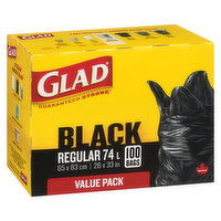 Glad - Easy Tie Garbage Bags - Regular, 100 Each