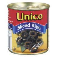 Unico - UNICO Sliced Black Olives Tin, 200 Millilitre