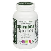 Prairie Naturals - Spirulina 500mg, 180 Each