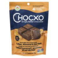 ChocXO - Dark Milk Chocolate Toffee Almond & Sea Salt Snaps, 98 Gram