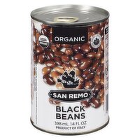 San Remo - Organic Black Beans, 398 Millilitre