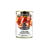 SAN REMO - SAN REMO Italian Whl Tomatoes Organic, 398 Millilitre