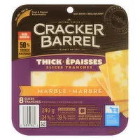 Cracker Barrel - Cheddar Cheese Marble Thick 34 % M.F., 240 Gram