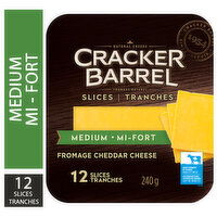 Cracker Barrel - Medium Cheddar Cheese Slices