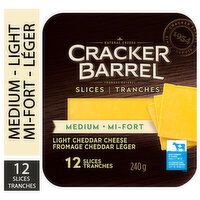 Cracker Barrel - Medium Light Cheddar Cheese Slices