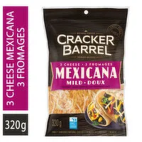 Cracker Barrel - Mexicana 3 Cheese Blend Shredded, 320 Gram