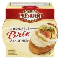 PRESIDENT - Spreadable Brie Cheese 23% M.F., 185 Gram