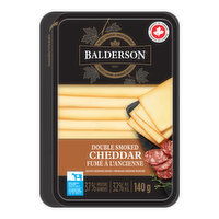 Balderson - Sliced Cheddar Cheese Double Smoked Cheddar 32% M.F., 140 Gram