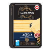 Balderson - Sliced Cheddar Cheese Aged Cheddar 35% M.F. 140 g, 140 Gram