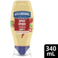 Hellmann's - Spicy Sauce Style Mayonnaise Type Dressing, Medium, 340 Millilitre