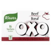 Knorr - OXO Beef Sachets Low Salt, 16 Each