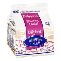 Dairyland - Whipping Cream 33% M.F., 237 Millilitre