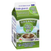 Dairyland - Organic Half & Half Cream 10% M.F., 473 Millilitre